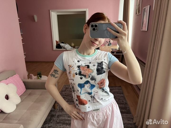 Топ с котиками