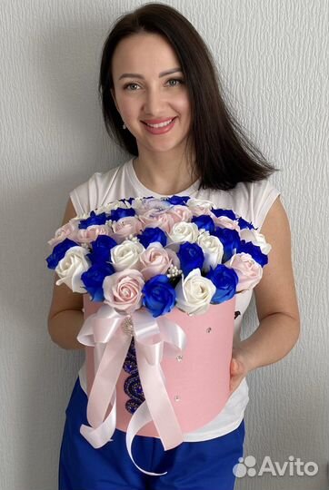 Букет из мыльных роз