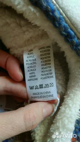 Комплект шапка, шарф и варежки, новый. ог 48 см