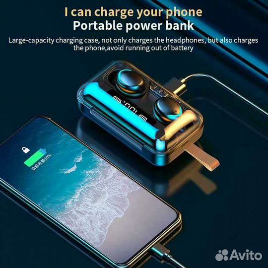 Новые Сенсорные Наушники Беспроводные Повер Банк