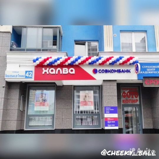 Шары на открытие, арка из воздушных шаров