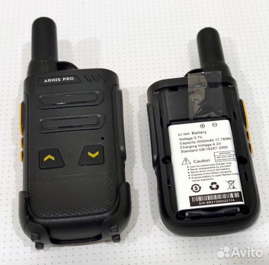 Рация радиостанция с гарнитурой и наушником