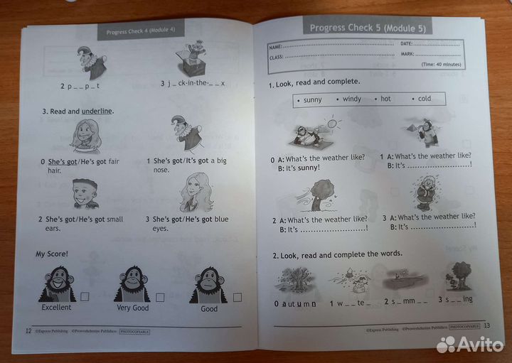 Английский Spotlight (контрольные задания) 2 класс