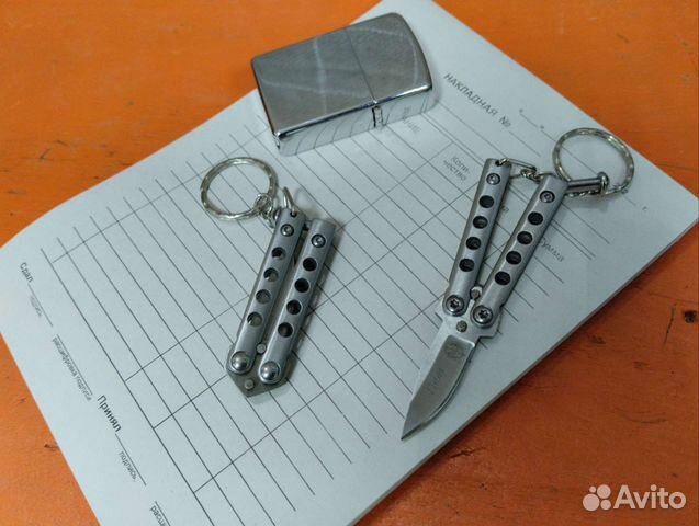 Нож брелок складной 