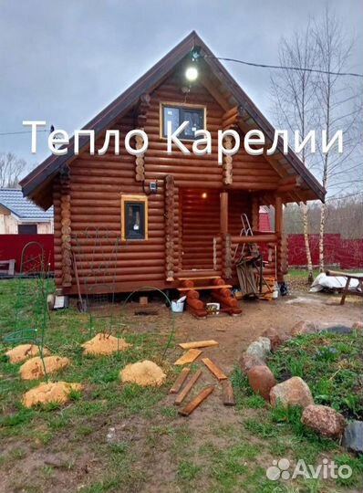 Сруб дома бани Луга