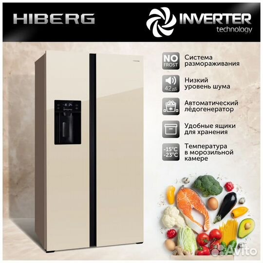 Холодильник hiberg RFS-650DX nfgy inverter