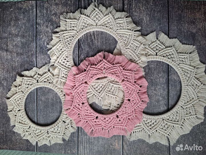 Зеркало макраме