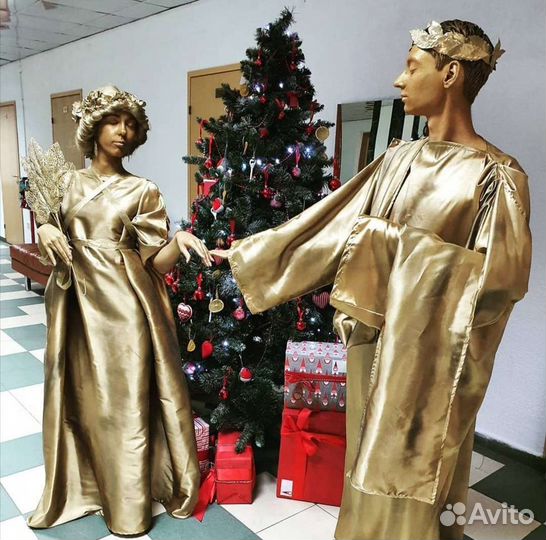 Фаер-шоу. Живые статуи,ходулисты.Картина светом