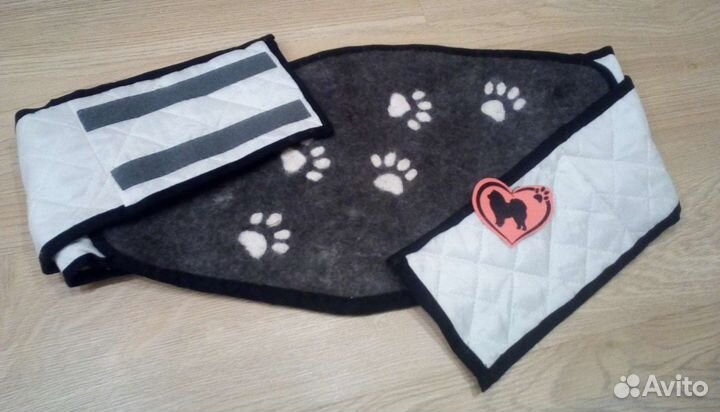 Валяный пояс из собачьей шерсти