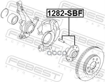 Ступица колеса перед прав/лев 1282SBF Febest