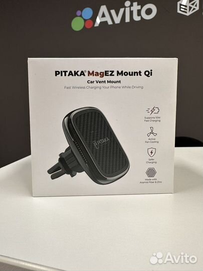 Держатель с зарядкой Pitaka MagEZ Mount Qi