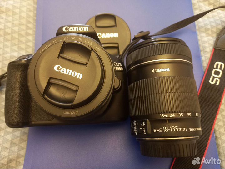 Фотоаппарат Canon 1300d + 2 объектива