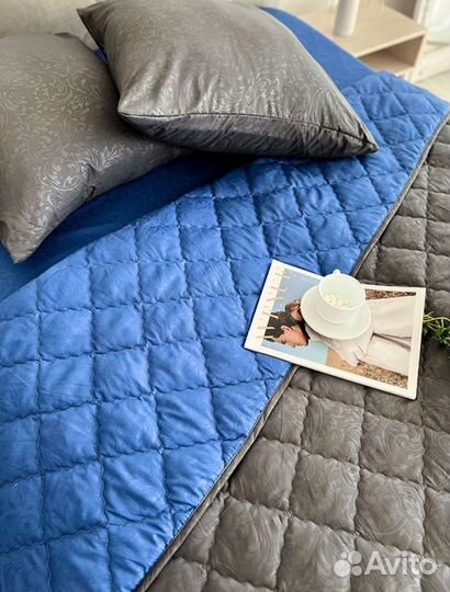 Постельное бельё с одеялом 2ка простынь евро