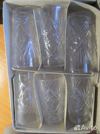 Стаканы большие хрусталь СССР. 12 шт