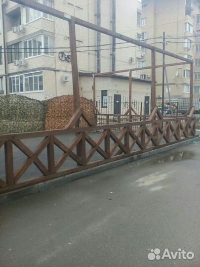 Ограждение из бруса