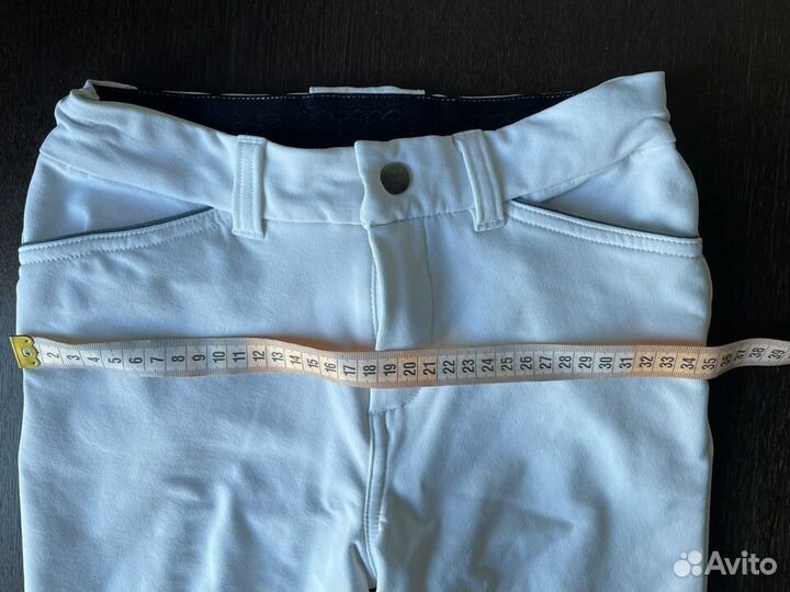 Конные бриджи белые р.141-150 (10-11 лет)