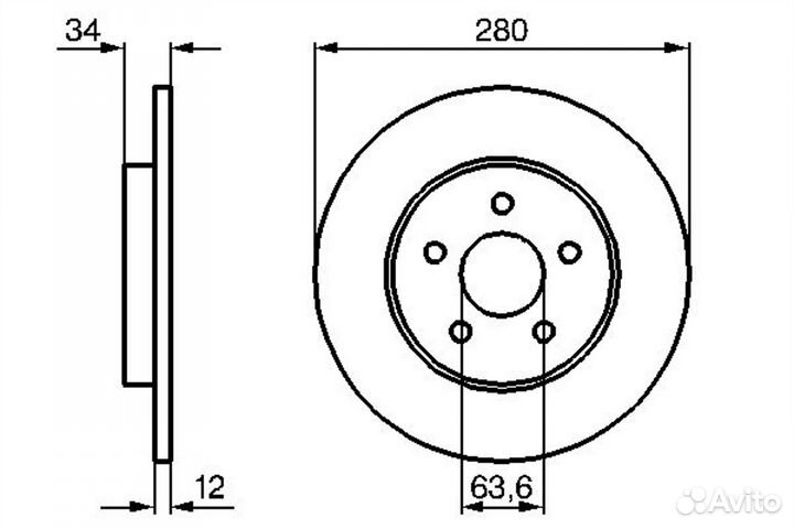 Диск тормозной ford mondeo III 00-07 mondeo III седан 00-07 mondeo III 00-07 jaguar X-type 01 - X-ty