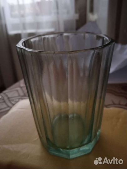 Стакан гранёный СССР редкий зелёный
