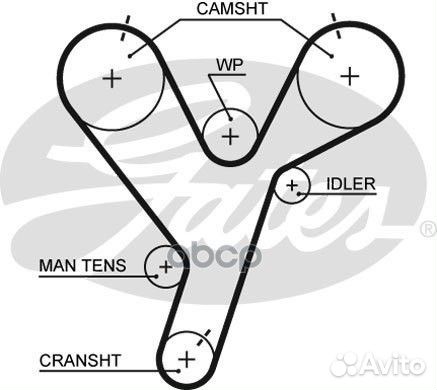 5446XS Ремень грм mitsubishi 3.0 90-00 (187X32)