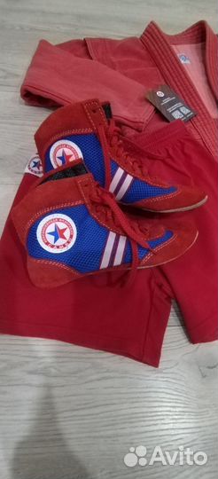 Самбовка, борцовки 38р, шорты. Размер 42. На 9-12л