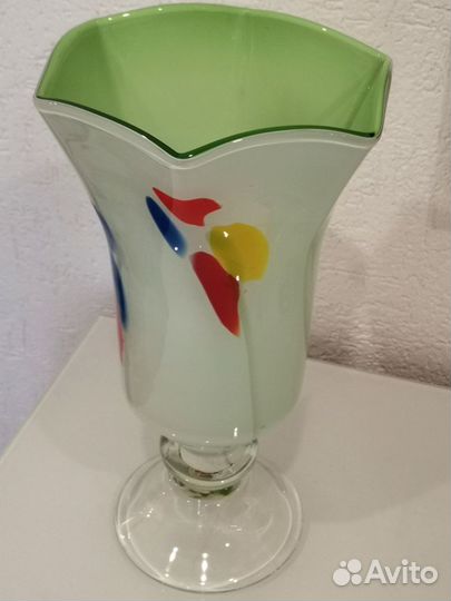Ваза цветное стекло СССР