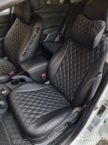 Чехлы из экокожи Хендай Солярис 2 - Киа Рио 4