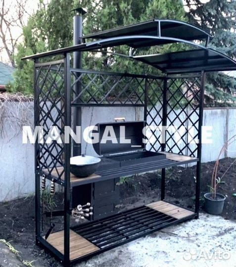 Мангал с крышей
