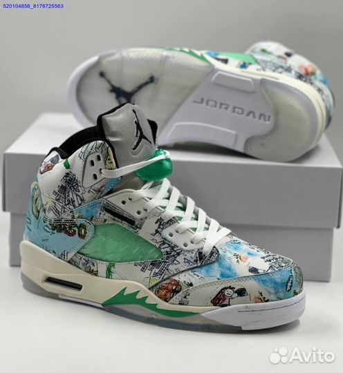 Кроссовки Nike Air Jordan 5 Retro White (Арт.60537