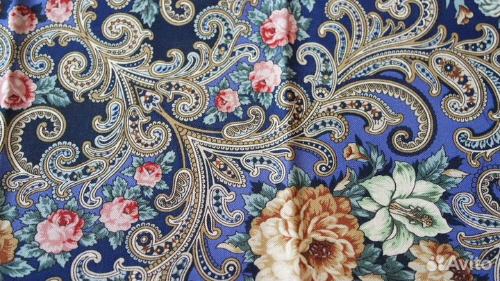 Павловопосадский платок новый шерстяной