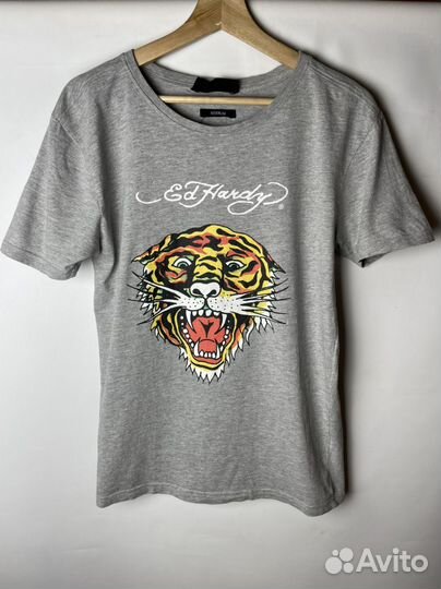 Футболка Ed Hardy Tiger Tattoo Y2K Tee Grey (M)