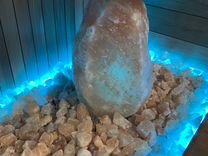 Глыба из Гималайской соли камень лампа