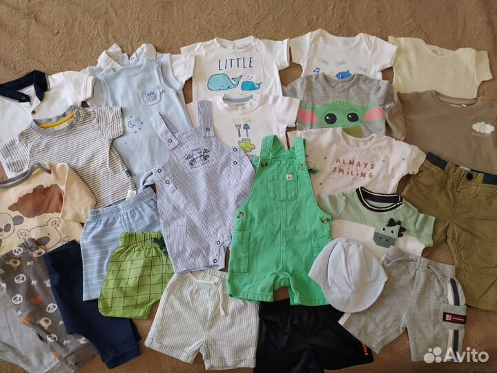 Пакет летних вещей для мальчика 62 68 см