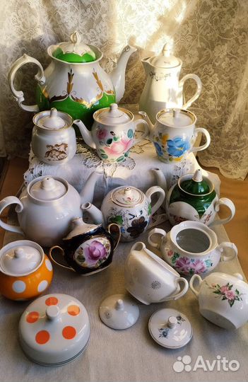 Чайники заварники сахарницы крышки Фарфор