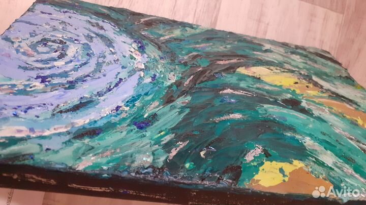 Абстрактная картина акрилом