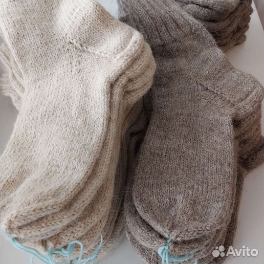 Носки шерстяные вязаные в ручную