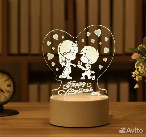 3д светильник ночник для любимых