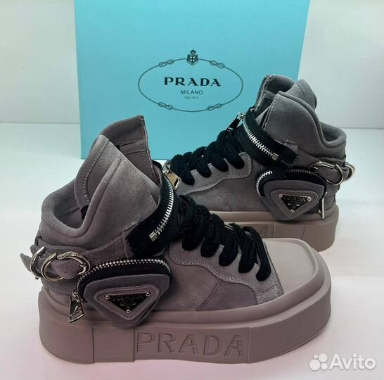 Кеды высокие Prada 4 цвета