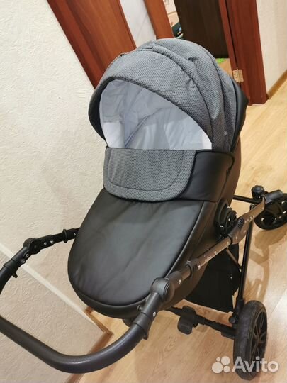 Коляска 2 в 1 indigo эко кожа