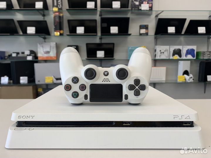 Игровая консоль Sony Playstation 4 Slim белая с ко