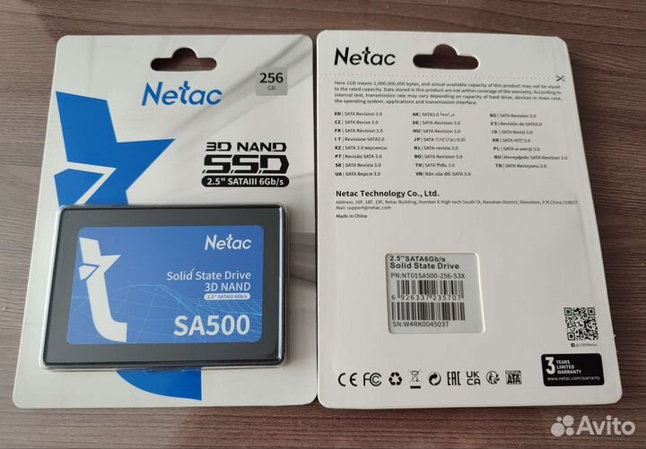 SSD Netac SA500 256Гб