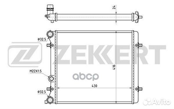 Радиатор охл. дв. Seat Leon 99- Toledo II 00