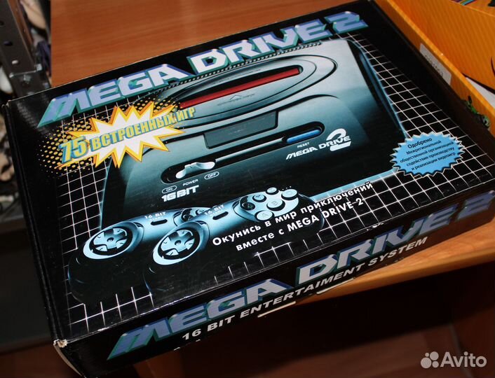 Ретро-консоль sega Mega Drive 2 + 75 игр