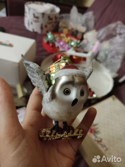 Елочная игрушка сова