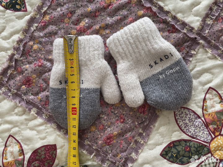 Варежки зимние детские на 1 год