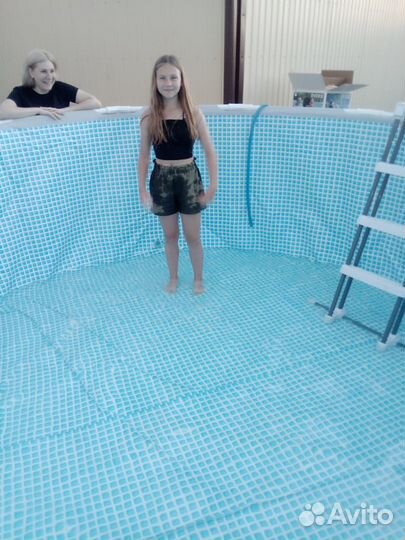 Каркасный бассейн б/у intex 370 x 122