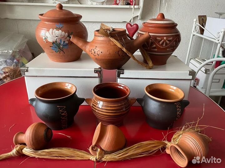 Горшки и кринки глиняные