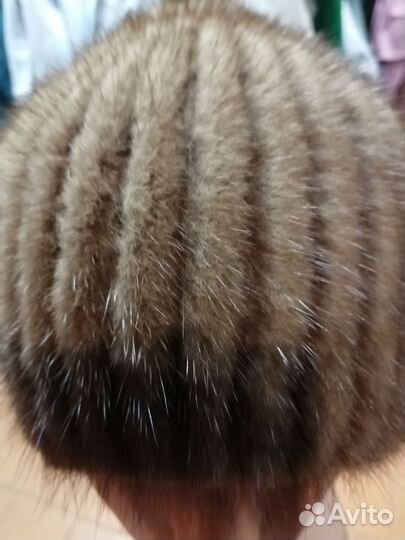 Шапка норковая женская мягкая