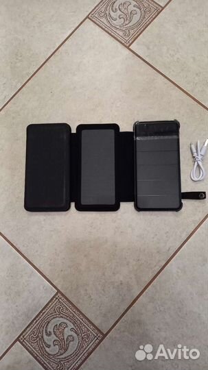 Пауэрбанк новый 10000 mah на солнечных батареях