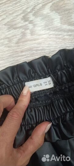 Кожаная юбка детская