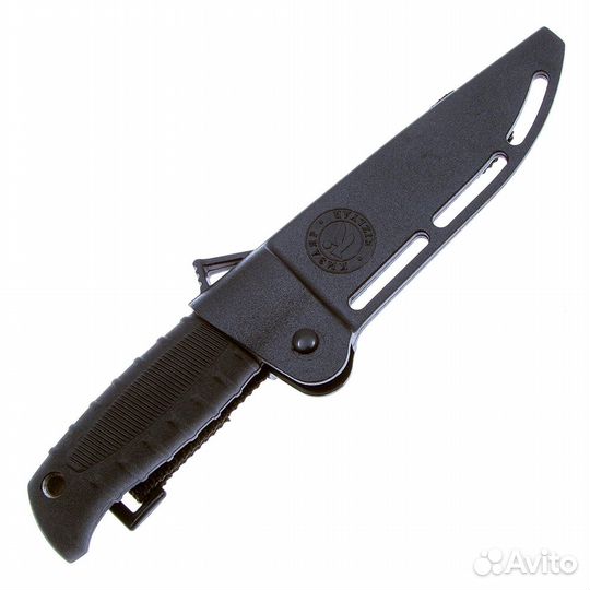 54387 Нож разделочный Финский, эластрон, черный